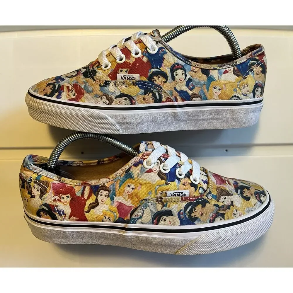 VANS x Disney Authentic Womens Size 7 Shoes Disney Princess Low Top Sneakers